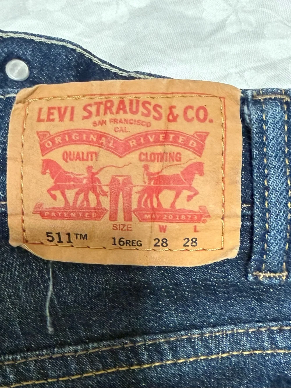 Levi's Men's Straight-Leg Dark Indigo Jeans 16 Reg W28x L28